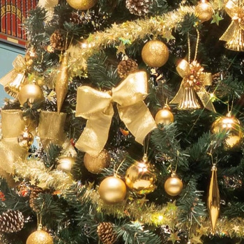冬装飾 デラックスクリスマスツリーセット ゴールド - ストア・エキスプレス
