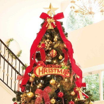 冬装飾 デラックスクリスマスツリーセット レッド ストア・エキスプレス