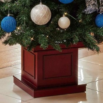 冬装飾 ウッドポットクリスマスツリーセット ブルーシルバー ストア・エキスプレス