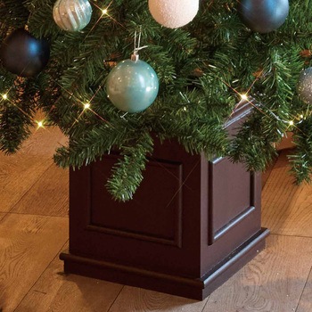 冬装飾 ウッドポットクリスマスツリーセット アイスブルー - ストア・エキスプレス