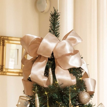 冬装飾 木製ベース スリムクリスマスツリーセット ゴールド ストア・エキスプレス