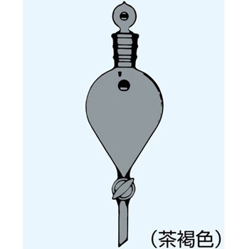 分液ロート(ガラスコック)茶 168シリーズ 日本理化学器械(NRK)
