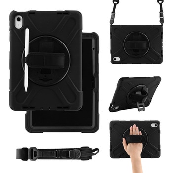 SSK-ITM2206BK iPad 11�C���` (A16)/iPad 10.9�C���` (��10����) �c���X�^���h�\ 360�x��]�z�[�� �ϏՌ��P�[�X �u���b�N �������߂��\�ȃn���h�� Smart Stock 66396946