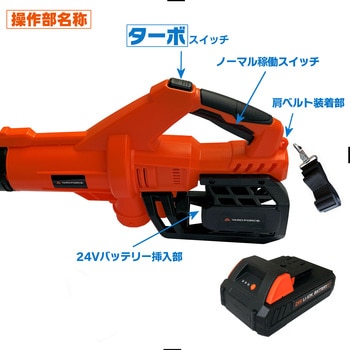 24Vコードレス ガーデンバキューマー 収納バッグ付(開閉ファスナー付) - YARD FORCE