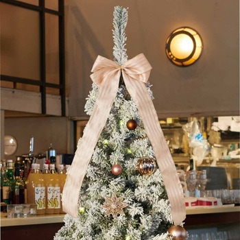 冬装飾 クリスマス用品 ポットライトツリー スノー 高さ150cm ストア・エキスプレス