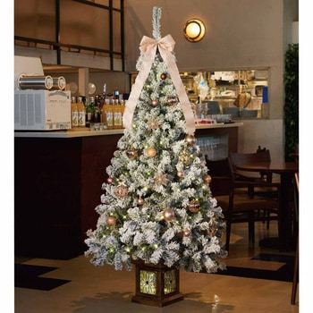 冬装飾 クリスマス用品 ポットライトクリスマスツリー スノー 高さ180cm ストア・エキスプレス