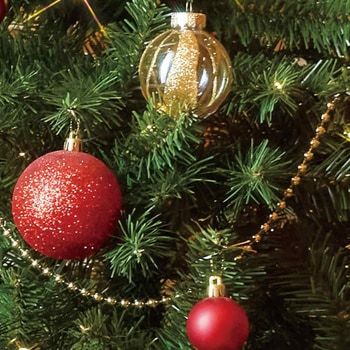 冬装飾 クリスマス用品 ポットライトツリー レッド 高さ210cm ストア・エキスプレス