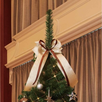 冬装飾 クリスマス用品 ポットライトツリー コパーゴールド 高さ210cm ストア・エキスプレス