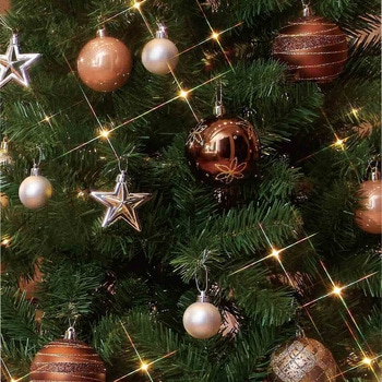 冬装飾 クリスマス用品 ポットライトツリー コパーゴールド 高さ210cm ストア・エキスプレス