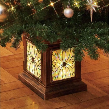 冬装飾 クリスマス用品 ポットライトツリー コパーゴールド 高さ210cm ストア・エキスプレス