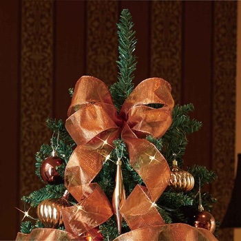 冬装飾 クリスマス用品 ゴージャスツリーセット コパーゴールド 高さ210cm - ストア・エキスプレス