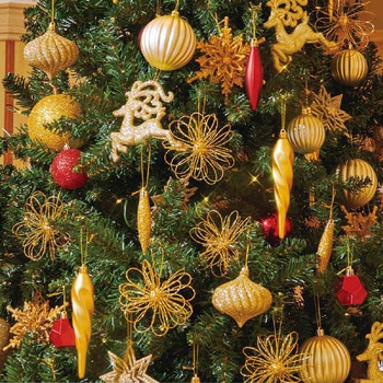 冬装飾 クリスマス用品 ゴージャスツリーセット ゴールド 高さ210cm - ストア・エキスプレス