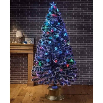 冬装飾 クリスマス用品 スノーチップスターボールファイバーツリー 高さ180cm ストア・エキスプレス