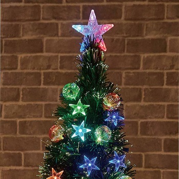 冬装飾 クリスマス用品 グリーンファイバーツリー レインボースター  高さ180cm - ストア・エキスプレス