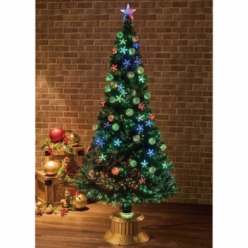 冬装飾 クリスマス用品 グリーンファイバーツリー レインボースター  高さ180cm - ストア・エキスプレス