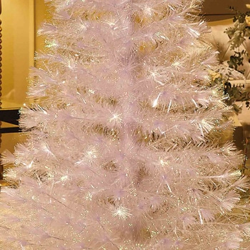 冬装飾 クリスマス用品 ホワイトファイバーツリー 高さ150cm ストア・エキスプレス