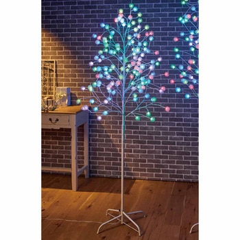 冬装飾 クリスマス用品 LEDケサランパサラン立ち木ライト 高さ180cm ストア・エキスプレス