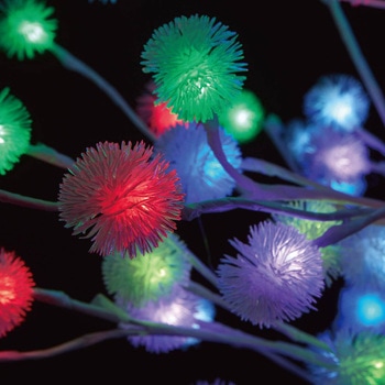 冬装飾 クリスマス用品 LEDケサランパサラン立ち木ライト 高さ210cm ストア・エキスプレス