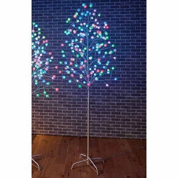冬装飾 クリスマス用品 LEDケサランパサラン立ち木ライト 高さ210cm ストア・エキスプレス