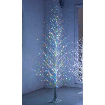 冬装飾 クリスマス用品 ブランチツリー リモコン付き 高さ210cm ストア・エキスプレス