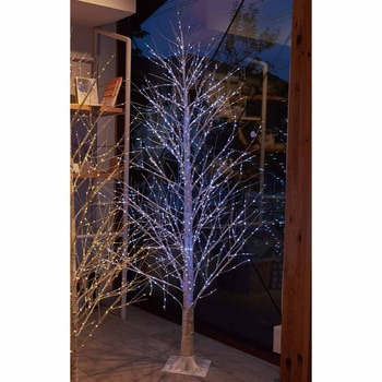 冬装飾 クリスマス用品 ホワイトバーチツリースタンド 高さ180cm ストア・エキスプレス