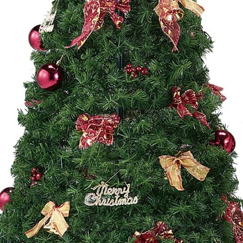 冬装飾 クリスマス用品 ポップアップツリー レッド 高さ90cm ストア・エキスプレス