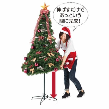 冬装飾 クリスマス用品 ポップアップツリー レッド 高さ90cm ストア・エキスプレス