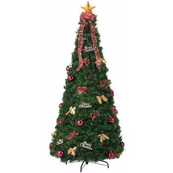 冬装飾 クリスマス用品 ポップアップツリー レッド 高さ90cm ストア・エキスプレス