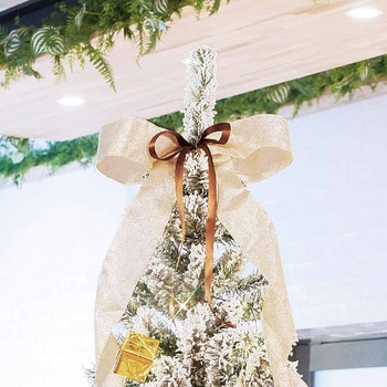 冬装飾 クリスマス用品 ポップアップツリー スノー 高さ180cm ストア・エキスプレス