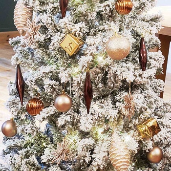 冬装飾 クリスマス用品 ポップアップツリー スノー 高さ180cm ストア・エキスプレス