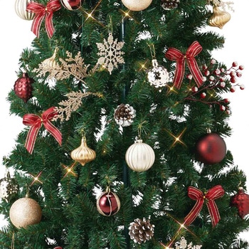 冬装飾 クリスマス用品 ポップアップツリー レッド 高さ150cm ストア・エキスプレス