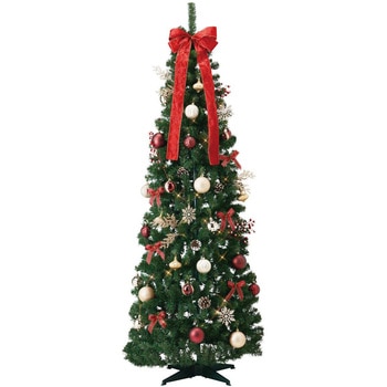 冬装飾 クリスマス用品 ポップアップツリー レッド 高さ180cm ストア・エキスプレス