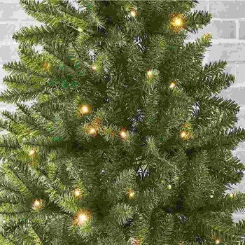 冬装飾 ナチュラルクリスマスツリー LEDライト付き ストア・エキスプレス