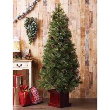 冬装飾 ブラシブランチ クリスマスツリースリム ストア・エキスプレス