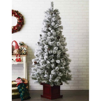冬装飾 ブラシブランチ クリスマスツリースリムスノー ストア・エキスプレス