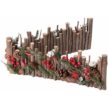 冬装飾 クリスマスツリー用 デコレーションウッドフェンス - ストア・エキスプレス