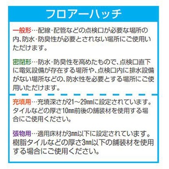 フロアハッチ(充填用/ボルト固定式施錠タイプ EA997LEシリーズ エスコ