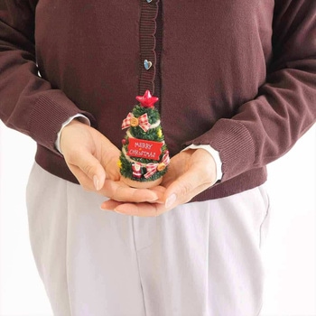 冬装飾 クリスマス用品 卓上ミニクリスマスツリー 高さ11cm ストア・エキスプレス