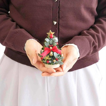 冬装飾 クリスマス用品 卓上ミニクリスマスツリー 高さ11cm ストア・エキスプレス