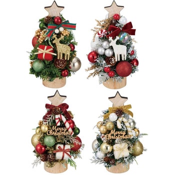 冬装飾 クリスマス用品 ウッドベース 卓上ナチュラルミニツリー 高さ20cm ストア・エキスプレス