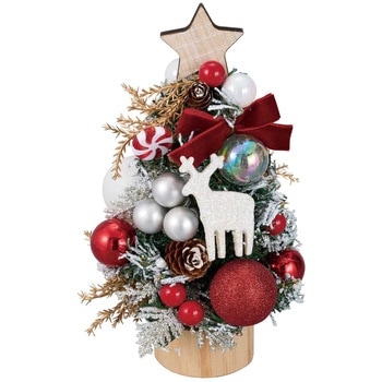 冬装飾 クリスマス用品 ウッドベース 卓上ナチュラルミニツリー 高さ20cm ストア・エキスプレス