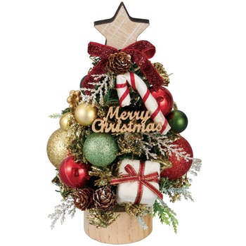冬装飾 クリスマス用品 ウッドベース 卓上ナチュラルミニツリー 高さ20cm ストア・エキスプレス