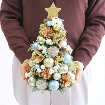 冬装飾 クリスマス用品 ミックス卓上ミニツリー 高さ30cm ストア・エキスプレス