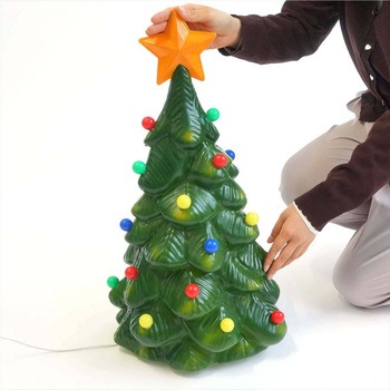 冬装飾 クリスマス用品 LED回転クリスマスツリー 高さ60cm ストア・エキスプレス