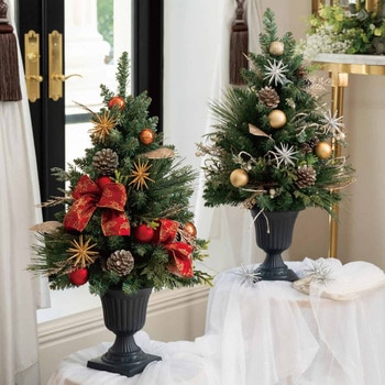 冬装飾 クリスマス用品 クラシックポットクリスマスツリー 高さ75cm ストア・エキスプレス