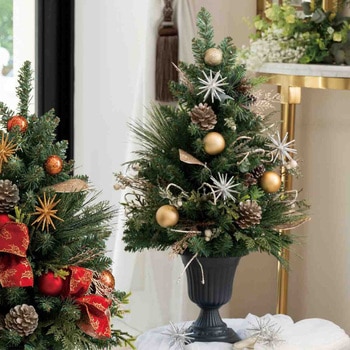 冬装飾 クリスマス用品 クラシックポットクリスマスツリー 高さ75cm ストア・エキスプレス