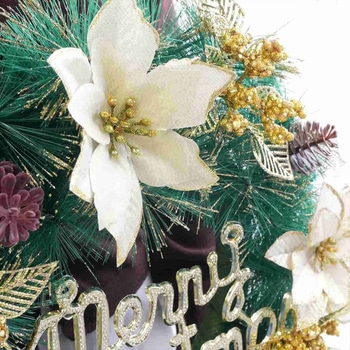 冬装飾 クリスマス用品 クリスマスナチュラルリース 直径40cm ストア・エキスプレス