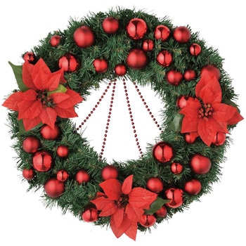 冬装飾 クリスマス用品 クリスマスビーズリース 直径50cm ストア・エキスプレス