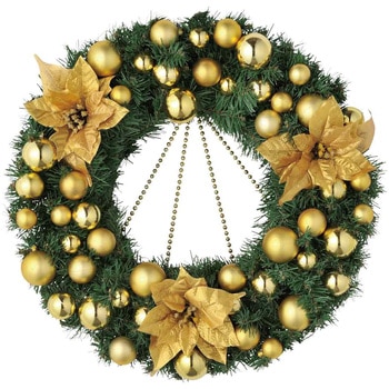 冬装飾 クリスマス用品 クリスマスビーズリース 直径50cm ストア・エキスプレス