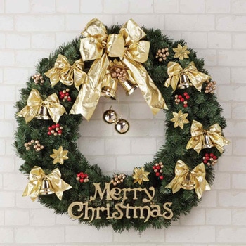 冬装飾 クリスマス用品 ビッグクリスマスリース 直径80cm ストア・エキスプレス